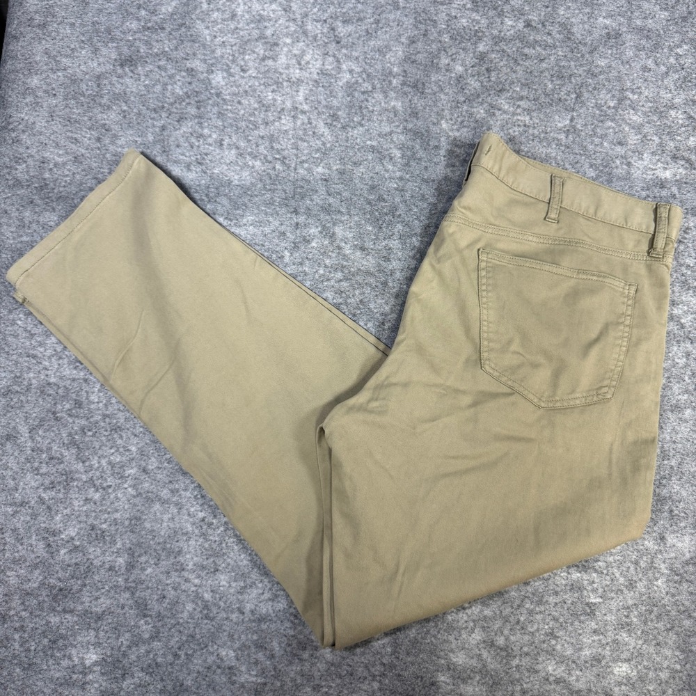 Banana Republic Mens Slim Fit 5-Pocket Pants Khaki Tan 40x32 Cotton Stretch